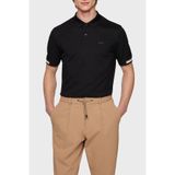 BOSS Erkek Pamuklu Polo Yakalı Düğme Kapamalı Kısa Kollu Siyah Polo Yaka T-Shirt