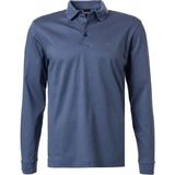 Boss Erkek Pamuklu Polo Yakalı Düğme Kapamalı Uzun Kollu Mavi Polo Yaka T-Shirt 50468392-412 - 3XL