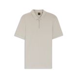 BOSS Erkek Passer Fermuarlı Polo Gömlek, Açık Gri, Açık Gri, L