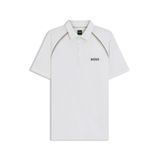 BOSS Erkek Patteo TOC Active Slim-Fit polo tişört, hoş olmayan kokulara karşı korumalı, Beyaz 100, M