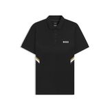 BOSS Erkek Paule TOC Slim Spor Polo Gömlek Nem Yönetimi ile, Black001, S