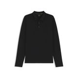 BOSS Erkek Plisy Polo Tişört, Siyah, L
