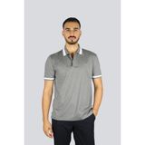 Boss Erkek Polo Yaka Düğme Kapama Yaka ve Kol Uçları Renk Detay Gri Polo Yaka T-Shirt 50543865-030 - 2XL