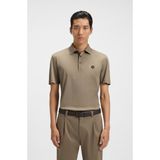 Boss Erkek Polo Yaka Düğme Kapamalı Kısa Kol Açık Kahve Polo Yaka T-Shirt 50520297-245 - 2XL