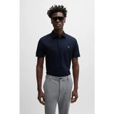 Boss Erkek Polo Yaka Düğme Kapamalı Kısa Kol Lacivert Polo Yaka T-Shirt 50520297-404 - 3XL