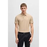 Boss Erkek Polo Yaka Regular Fit Pamuklu Kısa Kollu Bej Polo Yaka T-Shirt 50468362-275 - 3XL