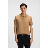 BOSS Erkek Polo Yaka Regular Fit Pamuklu Kısa Kollu Bej1 Polo Yaka T-Shirt