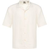 Boss Erkek Rahat Kalıp Monogram Logolu Kısa Kollu Krem Gömlek 50539650-311 - Ekru