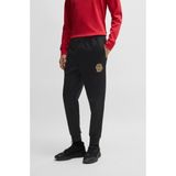 Boss Erkek Regular Fit Beli ve Paçası Lastikli Pamuklu Siyah Spor Eşofman Altı 50534515-001 - 2XL