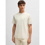Boss Erkek Regular Fit Bisiklet Yaka Marka Logolu Bej T-Shirt 50520298-131 - 3XL