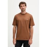 Boss Erkek Regular Fit Bisiklet Yaka Marka Logolu Kahverengi T-Shirt 50520298-217 - XS