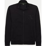 Boss Erkek Regular Fit Dik Yaka Pamuklu Fermuar Kapamalı Siyah Eşofman Üstü 50530036-001 - 2XL