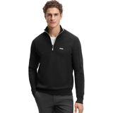 Boss Erkek Regular Fit Fermuarlı Dik Yakalı Uzun Kollu Siyah Kazak 50553791-001 - 3XL