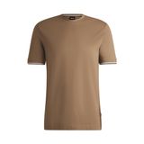 BOSS Erkek Regular Fit Kısa Kollu Düz Bisiklet Yaka Bej T-Shirt 50501097-282, M