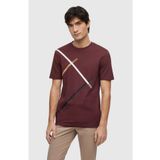 Boss Erkek Regular Fit Kısa Kollu Düz Bisiklet Yaka Bordo T-shirt -601 50486211