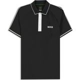 Boss Erkek Regular Fit Logo Baskılı Kısa Kollu Pamuklu Siyah Polo Yaka T-Shirt 50559214-001