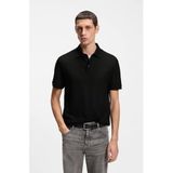 BOSS Erkek Regular Fit Monogram Logolu%100 Pamuklu Kısa Kollu Siyah Polo Yaka T-Shirt, XL