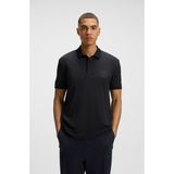 Boss Erkek Regular Fit Nem Emici Esnek Pike Kumaş Kısa Kollu Siyah Polo Yaka T-Shirt 50544192-402