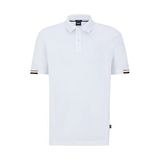 BOSS Erkek Regular Fit Polo T-Shirt, Kısa Kol, Beyaz, L