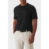 BOSS Erkek Regular Fit Polo Yaka T-Shirt, Pamuklu, Kısa Kollu, Siyah, XL