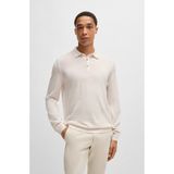 Boss Erkek Regular Fit Uzun Kollu Polo Yaka Ekru Kazak 50476355-131 - XL