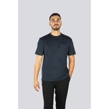 Boss Erkek Regular Fit Yuvarlak Yakalı Cep Detaylı Pamuklu Kısa Kollu Lacivert T-Shirt 50543326-404 - XL
