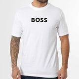Boss Erkek Regular Fit Yuvarlak Yakalı Pamuklu Kısa Kollu Beyaz Polo Yaka T-Shirt 50553652-100 - XL