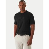 Boss Erkek Regular Fit Yuvarlak Yakalı Pamuklu Kısa Kollu Siyah Polo Yaka T-Shirt 50553652-001 - 3XL