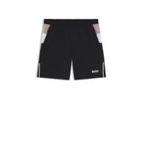 BOSS Erkek S T-Match 9" Aktif Streç Kumaş Tenis Şortları Nem Yönetimi ile, Siyah, S