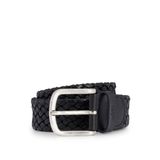 BOSS Erkek Sash-Wn2 Sz35 dokuma kemer deri kayış üzerinde logo, siyah 1, 100