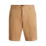 BOSS Erkek Slice-Short Slim-Fit şort, elastik pamuk fitilli kumaş, Orta Bej 260, 46