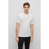 Boss Erkek Slim Fit Kısa Kollu Düz Bisiklet Yaka Beyaz T-shirt -100 50486222