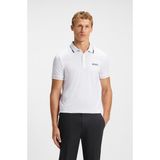 Boss Erkek Slim Fit Kontrast Logolu Kısa Kollu Beyaz T-Shirt 50506203-104 - 2XL