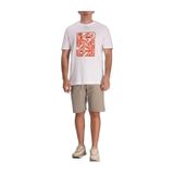 BOSS Erkek T-Shirt, Bisiklet Yaka, Kısa Kollu, Desenli, Beyaz, S Beden