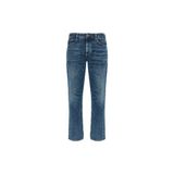Boss Erkek Taşlı Görünümlü Normal Kalıp Düz Paça Esnek Pamuklu Denim Mavi Jeans 50555048-422 - 32 / 34