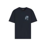BOSS Erkek Te Board T-Shirt pamuk jarseden grafik baskılı, Koyu mavi404, XL