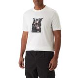 BOSS Erkek Te Dobermann T-Shirt pamuk jarseden hayvan sanat eseri, Beyaz 100, XL