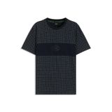 BOSS Erkek Tee Check GL Tişört Pima Pamuktan Karo Baskılı