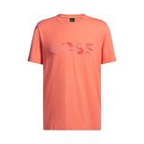 BOSS Erkek Tee Logo Glamping T-Shirt Pamuk Jarseden Logo Baskılı, Kırmızı649, S