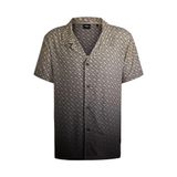 BOSS Erkek Vale Shirt Regular-Fit gömlek, monogram baskılı, Dégradé tarzında, Siyah, S