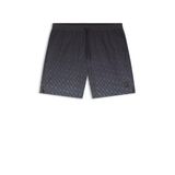BOSS Erkek Vale Trunk yüzme şortu, logo yamalı ve monogram baskılı, Dégradé tarzında, Koyu gri 025, M