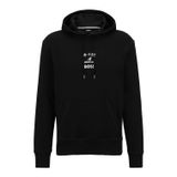 BOSS Erkek W Lee cinsiyet nötr x Bruce Lee kapüşonlu sweatshirt, özel sanat eseri, siyah S