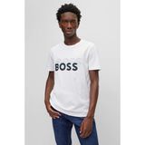 Boss Erkek Yavarlak Yakalı Pamuklu Günlük Kullanım Beyaz T-Shirt 50489581-100