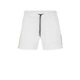 BOSS Erkek yüzme şortu, Beachwear mayo, Iconic, Beyaz 100., M