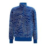 BOSS Erkek Zemountain büyük beden sweatshirt, polar, yaka ve desen fermuarlı, koleksiyondan, Blau, XL