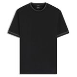 BOSS Erkek%100 Pamuklu Normal Kalıp Kısa Kollu Siyah T-Shirt, M Beden