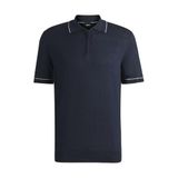 BOSS Erkekler H-Jiovanotto Zip-patlet Keten Karışımı Kazak, Koyu Mavi404, L
