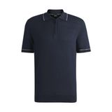 BOSS Erkekler H-Jiovanotto Zip-patlet Keten Karışımı Kazak, Koyu Mavi404, M