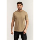 BOSS H Thompson 247 Erkek Bisiklet Yaka T-Shirt, Bej, L Beden