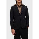 Boss Içi Monogram Desenli Slim Fit Kapüşonlu Ceket Erkek Ceket 50489497 001 - Siyah - 52